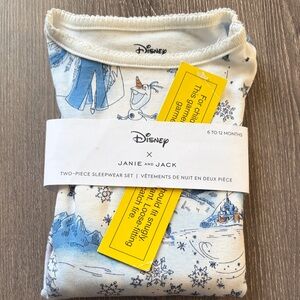 NWT Janie and Jack Disney Good Night Pajama In Disney Frozen Size 6-12 Months